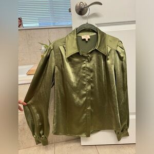Revolve Silk Button Down